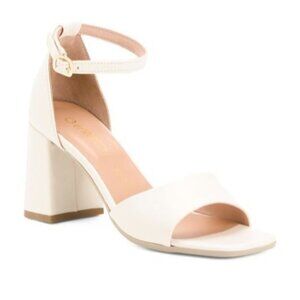 BENVENUTI Leather Wrapped Heel Sandals
